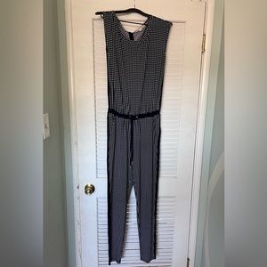 Michael Kors Navy Check Jumpsuit
